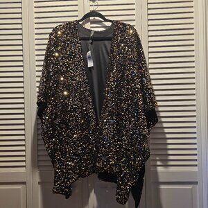 Torrid Sequin Ruana